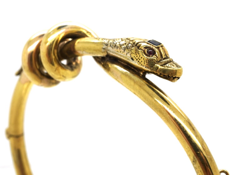 Victorian 15ct Gold Snake Bangle