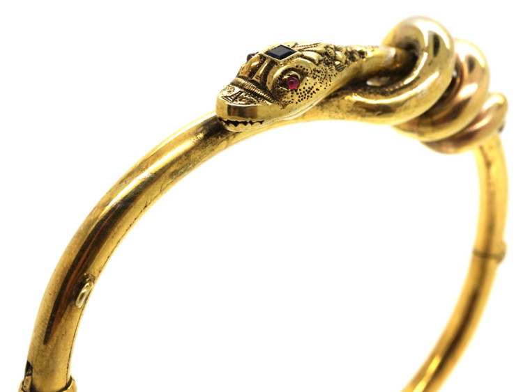 Victorian 15ct Gold Snake Bangle