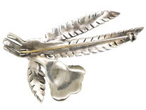 Silver & Marcasite Flower Brooch