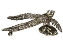 Silver & Marcasite Flower Brooch