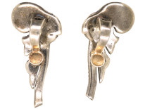 Silver & Marcasite Clip On Earrings