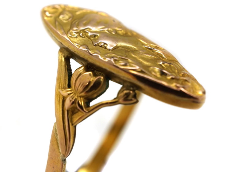 French Rolled Gold Art Nouveau Ring