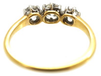 18ct Yellow & White Gold Diamond Three Stone Ring