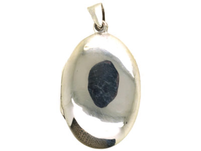 Plain Oval Silver Locket
