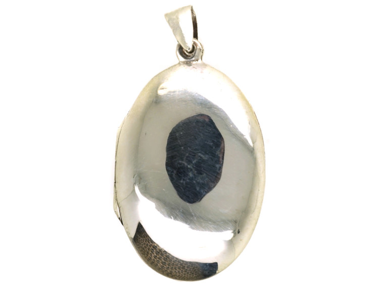 Plain Oval Silver Locket