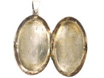 Plain Oval Silver Locket