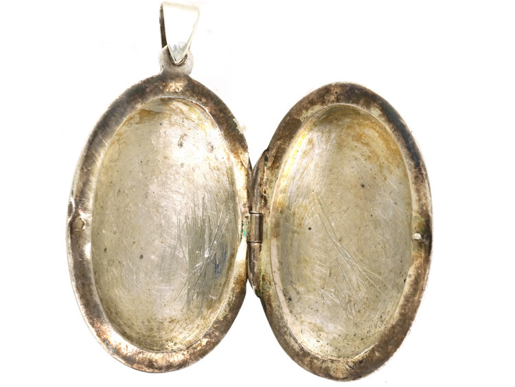 Plain Oval Silver Locket