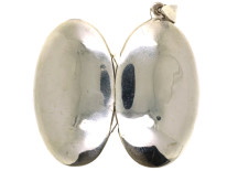 Plain Oval Silver Locket