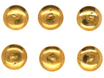 Edwardian 18ct Gold Enamel & Mother of Pearl Set of Dress Buttons in Original Case