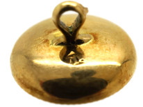 Edwardian 18ct Gold Enamel & Mother of Pearl Set of Dress Buttons in Original Case
