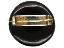 Victorian Jet &Fossil Ammonite Brooch