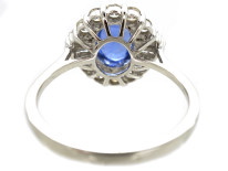 18ct White Gold Sapphire & Diamond Cluster Ring