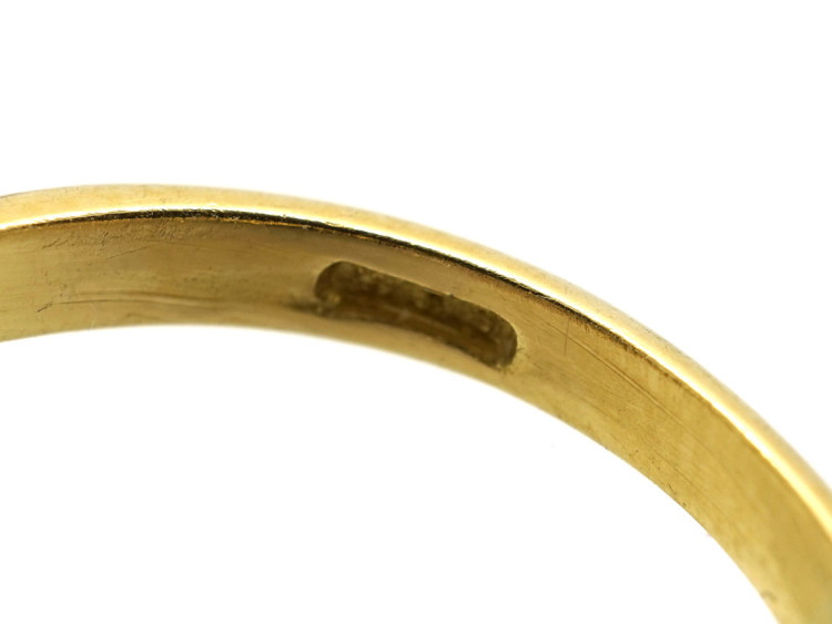 18ct Gold, Sapphire & Diamond Crossover Cluster Ring