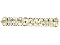 Victorian Silver Wide Bracelet