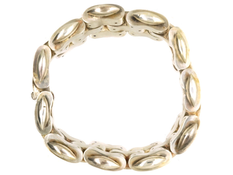 Victorian Silver Wide Bracelet