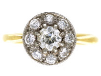Edwardian 18ct Gold & Platinum, Diamond Cluster Ring
