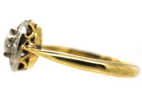 Edwardian 18ct Gold & Platinum, Diamond Cluster Ring