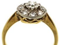 Edwardian 18ct Gold & Platinum, Diamond Cluster Ring