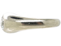 Art Deco French Platinum & Single Stone Diamond Ring