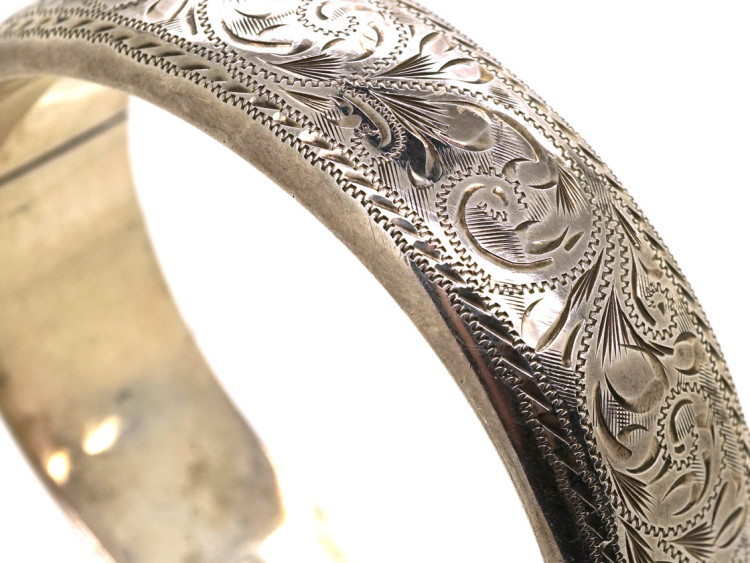 Silver Engraved Bangle