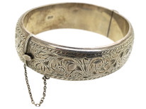 Silver Engraved Bangle