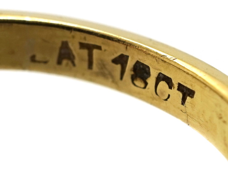 Edwardian 18ct Gold & Platinum, Two Diamond Crossover Ring