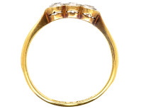 Art Deco 18ct Gold & Platinum Three Stone Diamond Ring