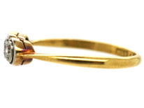 Art Deco 18ct Gold & Platinum Three Stone Diamond Ring