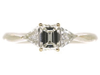 18ct White Gold & Diamond Three Stone Ring