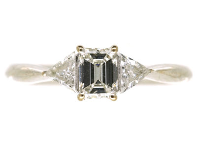18ct White Gold & Diamond Three Stone Ring