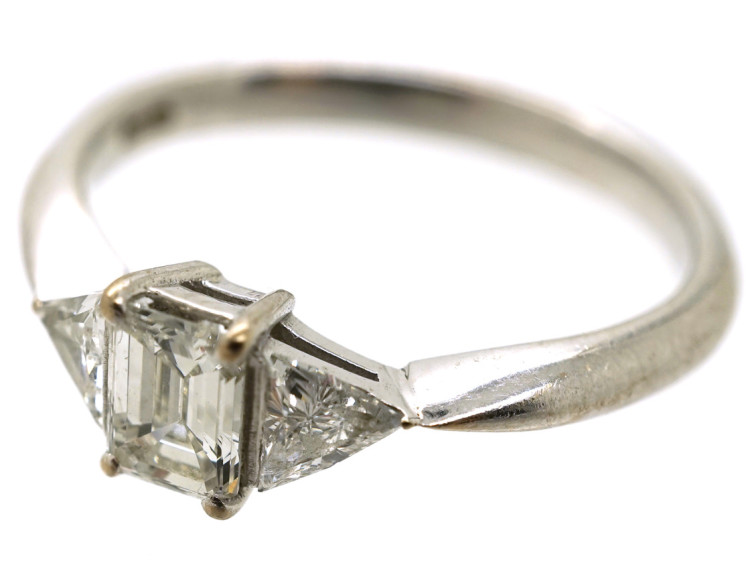 18ct White Gold & Diamond Three Stone Ring