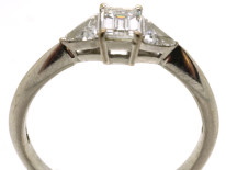 18ct White Gold & Diamond Three Stone Ring