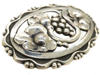 Retro Silver Flower Brooch by Georg Jensen