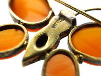 Silver, Enamel & Carnelian Butterfly Brooch