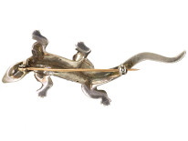 Silver & Marcasite Lizard Brooch