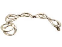 Silver Overlapping Rings Bracelet