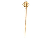 Edwardian 15ct Two Colour Gold & Opal Tie Pin
