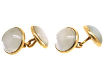 Art Deco 14ct Gold & Moonstone Cufflinks