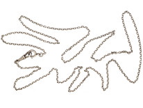 Victorian Silver Chain With Dog Clip Clasp