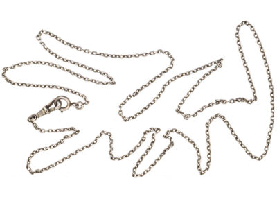 Victorian Silver Chain With Dog Clip Clasp