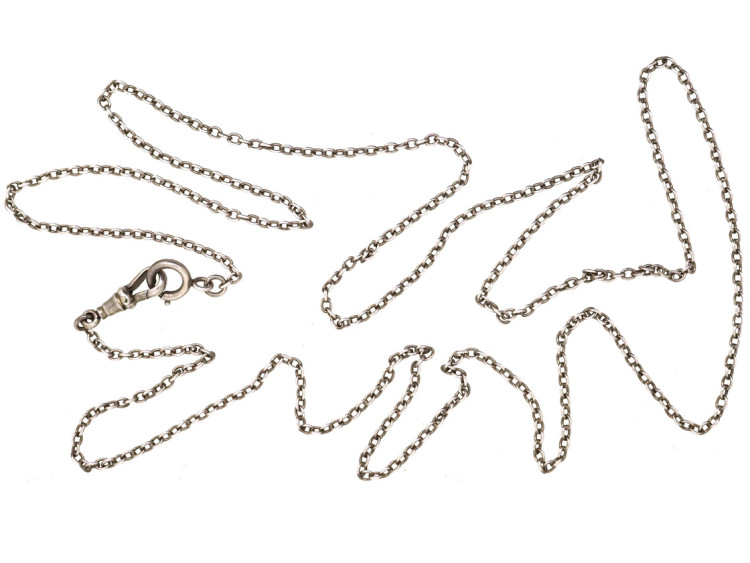 Victorian Silver Chain With Dog Clip Clasp