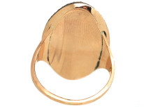 Georgian Gold & Paste Ring Inset with a Sepia Miniature of a Lady and her Dog