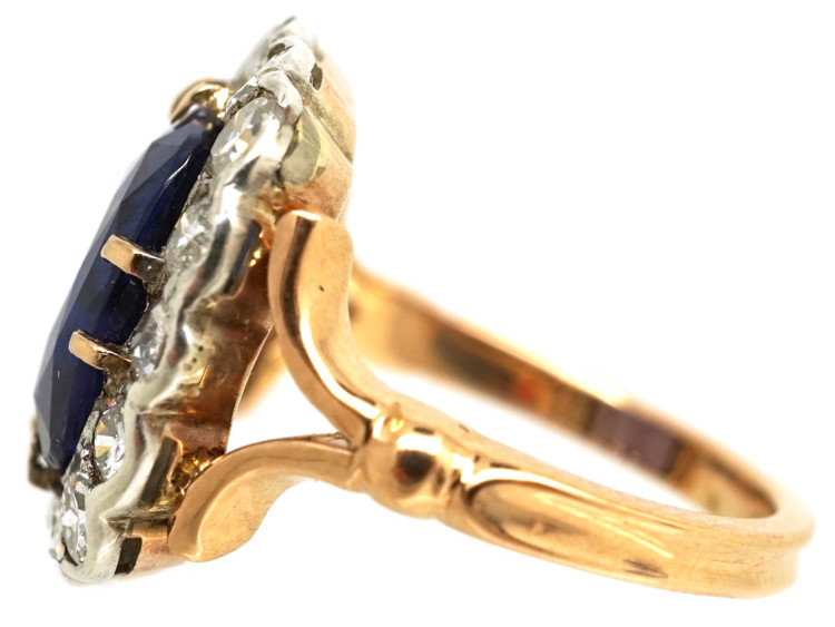 Edwardian 18ct Gold, Sapphire & Diamond Ring