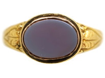 18ct Gold Early Victorian Signet Ring Set with a Carnelian