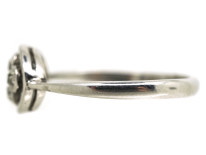 Art Deco 18ct White Gold Ring Set With Four Diamonds