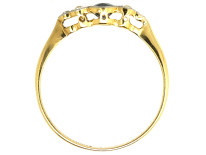 Edwardian 18ct Gold & Platinum, Sapphire & Diamond Ring
