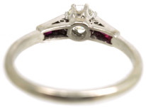 Art Deco Platinum, Ruby & Diamond Ring