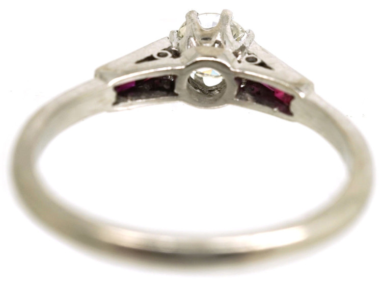 Art Deco Platinum, Ruby & Diamond Ring