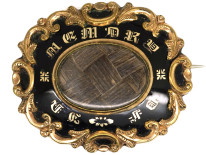 Victorian 15ct Gold Memorial Brooch