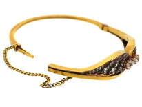 Edwardian 15ct Gold & Diamond Bangle